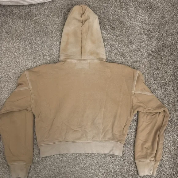 Cotton Citizen Tan Cropped Hoodie - Picture 3 of 3